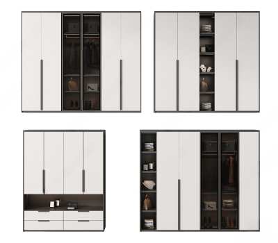 现代衣柜3D模型下载